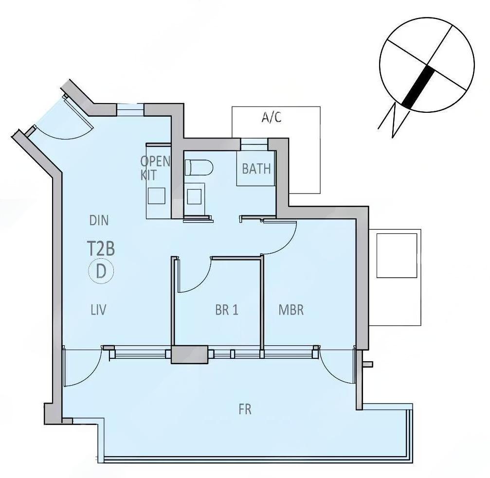 柏傲庄 2房戶型圖則